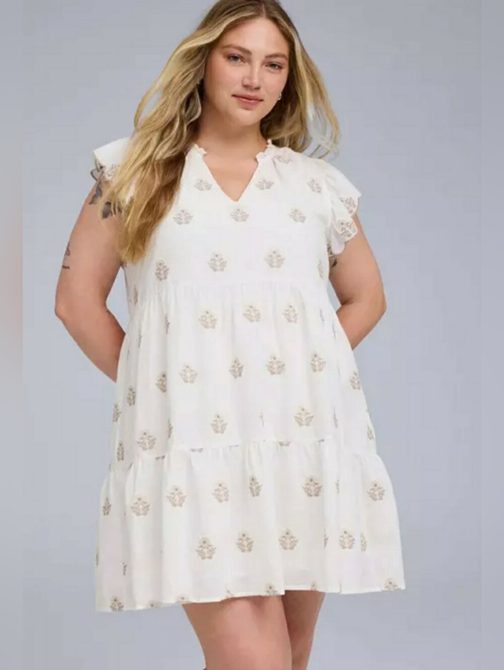 Torrid Belle Isle Tiered Mini Dress